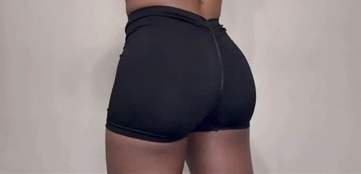 Women's High Waisted Seamless Scrunch Workout Shorts - Casual